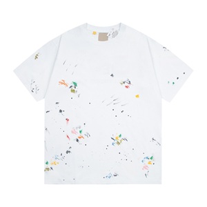 Camiseta lavada barata suelta con estampado Retro de moda de verano para hombre de alta calidad, camiseta de manga corta antigua de algodón al por mayor - Product Image 4