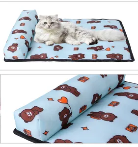 베스트 셀러 휴대용 빨 개 고양이 쿨 아이스 실크 패드 여름 친환경 애완 동물 냉각 매트