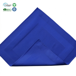 Serviette en satin de coton bleu royal haut de gamme 20x20 pouces, douce, absorbante, réutilisable, pour mariage et célébrations de luxe - Product Image 1
