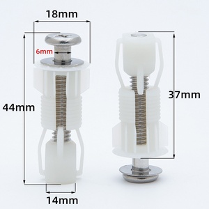 Juego de accesorios de tornillos de expansión de nailon transfronterizos para tapa de inodoro, parte superior de la cubierta del asiento - Product Image 1
