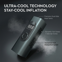 Compresseur d'air numérique intelligent sans fil portable 150 PSI 120 W 45 L/min pour pneus de voiture, moto et vélo