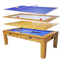 Table de réunion et de jeu avec billard et tennis de table