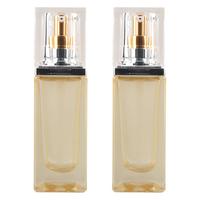 Flacon carré en verre cosmétique à fond épais de 30 ml avec pompe pulvérisatrice et diffuseur à bâtonnets, sérigraphie, emballage en gros pour mascara