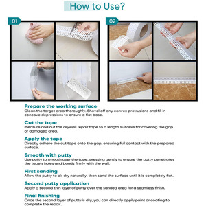 Bande de protection d'angle en <span class=keywords><strong>PVC</strong></span> autocollante résistante aux chocs pour cloisons sèches - Product Image 6