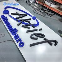 Enseigne lumineuse 3D à lettres LED pour magasin extérieur / logo de marque d'entreprise