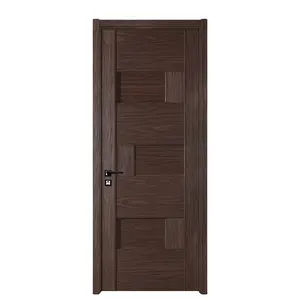 MDF PVC wooden door for houses interior room bedroom waterproof fireproof material finished surface finishing internal