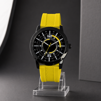 Montre à quartz multifonction pour hommes, coque en alliage, bracelet en Silicone souple, montre-bracelet pour sports de plein air
