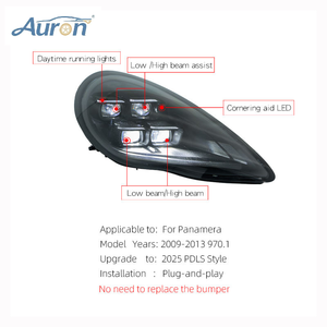 ไฟหน้า AURON Quad-Beam LED Chip CSP 12V 6000K 36W 6000 ลูเมน สำหรับ Panamera 2010-2013 970.1/971 ชุดติดตั้งเพิ่มเติม/อัพเกรด - Product Image 2