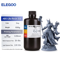 Resin ELEGOO Mirip ABS, Resin Printer 3D UV Curing, Ketahanan Tinggi untuk Miniatur, Prototipe, Proyek DIY, Grosir