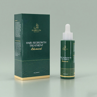 Diverses spécifications givré 15ml 20ml 30ml flacons compte-gouttes en verre de sérum d'huile capillaire liquide d'épaule plate avec boîte d'emballage