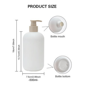 Mềm Mỹ Phẩm Phong Cách Dầu Gội Và Điều Hòa Dispenser Thiết Lập Cơ Thể Rửa 250Ml 8Oz Trắng Nhựa Bơm Dispenser Dầu Gội Chai - Product Image 5