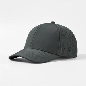 Casquette de sport OEM de haute qualité découpée au laser perforée à trou et bord incurvé structurée à 6 panneaux pour hommes et femmes - Product Image 6