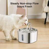 Bebedero Inteligente para Mascotas de Acero Inoxidable de Gran Capacidad con Circulación Automática de Agua para Perros y Gatos