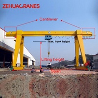 Pont roulant monopoutre électrique à portée de 12 à 30 m pour chantier de préfabrication de béton