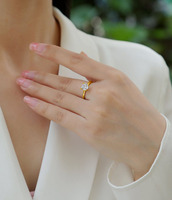 Bague de fiançailles en moissanite ronde 1ct / 2ct / 3ct pour femme - Bague solitaire en argent sterling 925 - Bague de promesse élégante