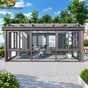 ห้องกระจกห้องอาบแดดพร้อมหลังคาสกายไลท์สำหรับสถาปัตยกรรมวิลล่าสุดหรู GS - Product Image 1