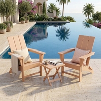 Chaise Adirondack moderne, durable et empilable en HDPE avec garantie de 3 ans pour terrasse extérieure