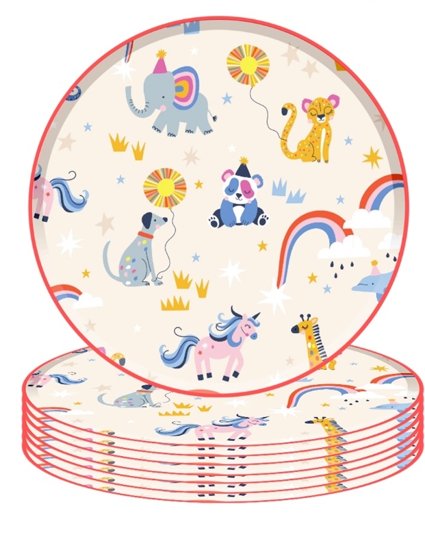 จานกลม 7 นิ้ว * 8 ชิ้น