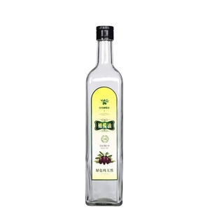 Neuf bouteilles en verre d'huile d'olive pour cuisson, carrées et claires, Marasca, 100ml 250ml 500ml 750ml 1000ml, vrac - Product Image 4