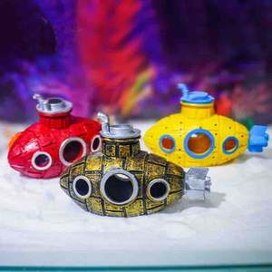 水槽水族館ヴィンテージ潜水艦アクアスケープオーナメント工芸品水族館樹脂装飾 - Product Image 2