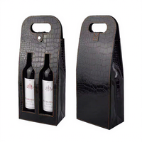 Sac de transport unique pour vin, sac de transport portable pour deux bouteilles, meilleur cadeau pour les amateurs de vin, sac à vin en cuir PU, cadeau