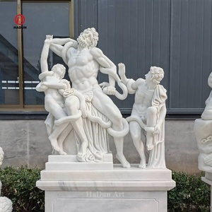 手彫りの天然石古代ギリシャの<span class=keywords><strong>Laocoon</strong></span>と彼の息子の大理石の像 - Product Image 2