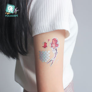 Le abitudini Della <span class=keywords><strong>Sirena</strong></span> Del Partito Forniture Tatuaggi Per I Bambini Delle Ragazze Di Compleanno Favori di Partito Glitter Metallic Laser Olografica Tatuaggi Temporanei - Product Image 2