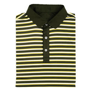 เสื้อโปโลผู้ชายคุณภาพสูง แขนสั้น สำหรับฤดูร้อน แห้งเร็ว ลายทางแนวนอน สำหรับกอล์ฟ  รับปักโลโก้ตามแบบ - Product Image 5