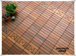 DIY Luxury Composite Wood Decking Easy Install WPC Decking System Wood Floor Tiles