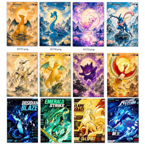 PY <span class=keywords><strong>Poki</strong></span> Tarjetas 3D Grabadas Edición Limitada, Suministros para Caja Sorpresa, Juego de Cartas, Tarjetas Decorativas de Anime Kawaii, Tarjetas para Máquina Expendedora, Booster - Product Image 6