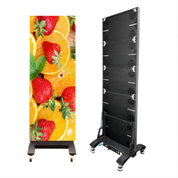 Pantalla LED a Todo Color para Interiores de 70 Pulgadas P2.3, Soporte de Pie para Carteles, Sistema de Control Novastar AD20, 600-850cd/sqm