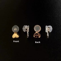 Vente en gros Offre Spéciale transparent en forme de coeur boucle d'oreille en silicone Lifter caoutchouc dos de boucle d'oreille oreilles tombantes boucles d'oreilles lourdes et goujons