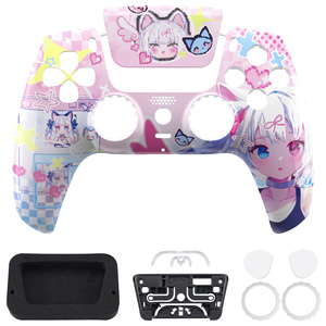 Carcasa Frontal de Repuesto MeWoow Rosa con Diseño de Personaje de Anime para el Control de PS5 con Cubierta para el Panel Táctil - Product Image 3