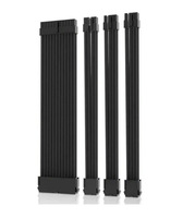 Lot de 4 mailles tressées en nylon noir rouge blanc de 30cm pour les cartes mères et les housses de cartes graphiques CPU 24PIN 8PIN.