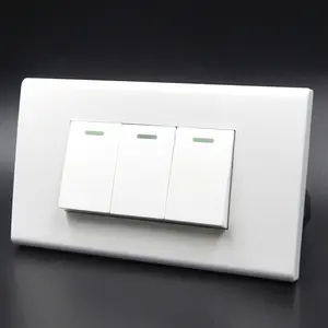 New Design Room Quick Connect 250V Wall Mount 3 Gang House Electrical Light Switch