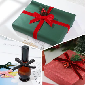 Cintas de <span class=keywords><strong>Terciopelo</strong></span> Ecológicas Personalizadas, Cintas de <span class=keywords><strong>Terciopelo</strong></span> Vintage de una Sola Cara, Adecuadas para Envolver Regalos, Lazos para Regalos de Navidad - Product Image 3