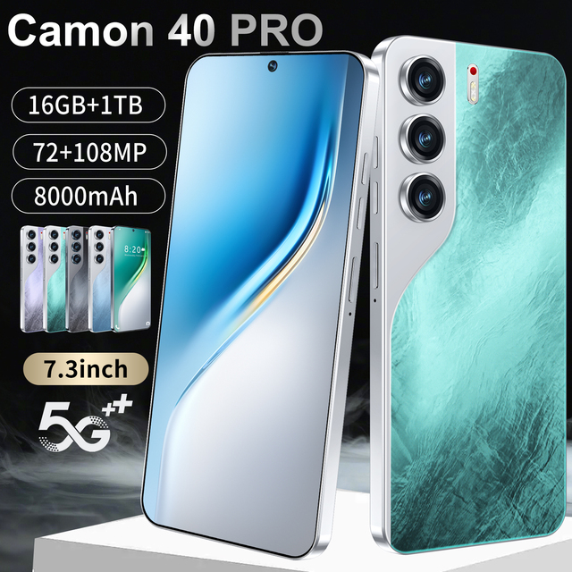 Tecno Camon 40 Pro 5G Smartphone Original Unlocked Cell Phone with Network Camera 4G/5G 6.8inch Dual Card Mobile Phone