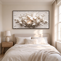 Tableau mural encadré sur toile, texture blanche, motif animal, cadre en bois contemporain, décoration pour salon, chambre à coucher, maison