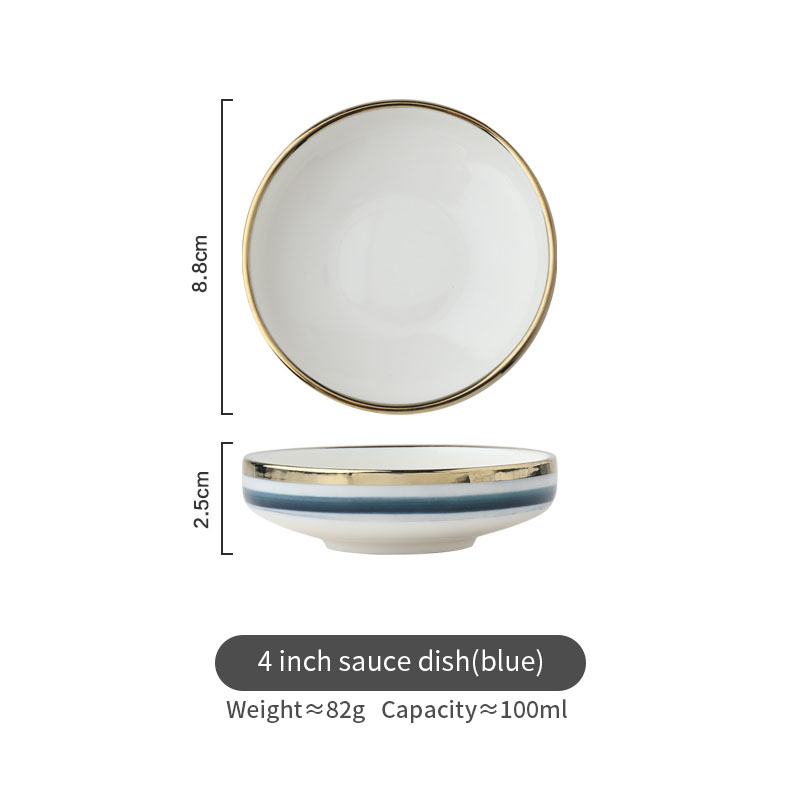 Plat à sauce de 4 pouces (bleu)