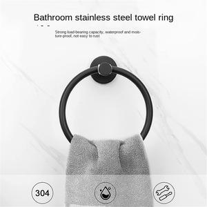 Porte-serviettes rond mural sans perçage pour cuisine et salle de bain, barre à serviettes d'hôtel, porte-serviettes moderne - Product Image 3