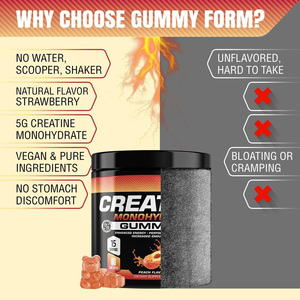 Solilan Trung Quốc Nhà Máy Creatine Monohydrate Pre Tập Luyện Gummy Kẹo Hữu Cơ 5000Mg Đường Miễn Phí Năng Lượng Bổ Sung Dành Cho Người Lớn Thể Thao - Product Image 2