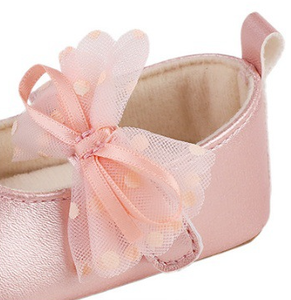 Scarpe da Principessa per Neonata, Scintillanti con Stampa a Pois, Fiocco in Rete, Ballerine <span class=keywords><strong>Antiscivolo</strong></span>, <span class=keywords><strong>Ciabatte</strong></span> da Cerimonia, Adorabili Scarpine per Bambina - Product Image 6