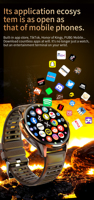 Montre connectée H100 4G GSM avec carte SIM, écran AMOLED, navigation GPS, suivi de la forme physique et du sommeil, réveil, assistant vocal IA