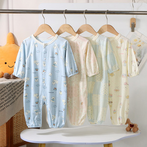 Vestido de una pieza transpirable de manga larga para bebé, traje de gateo para bebé, <span class=keywords><strong>pijama</strong></span> para bebé pequeño - Product Image 1