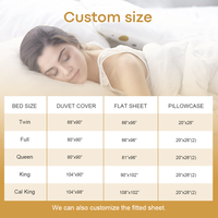 Parure de lit quatre pièces pour hôtel, en polyester/coton, réversible, résistante à l'eau, rafraîchissante, biologique, toutes saisons, pour très grand lit
