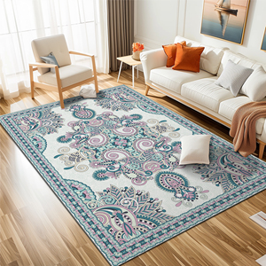 YOULTTAN lusso Persian di grandi dimensioni in poliestere morbido Design moderno tappeto da soggiorno lavabile in lavatrice zona coperta pieghevole - Product Image 2