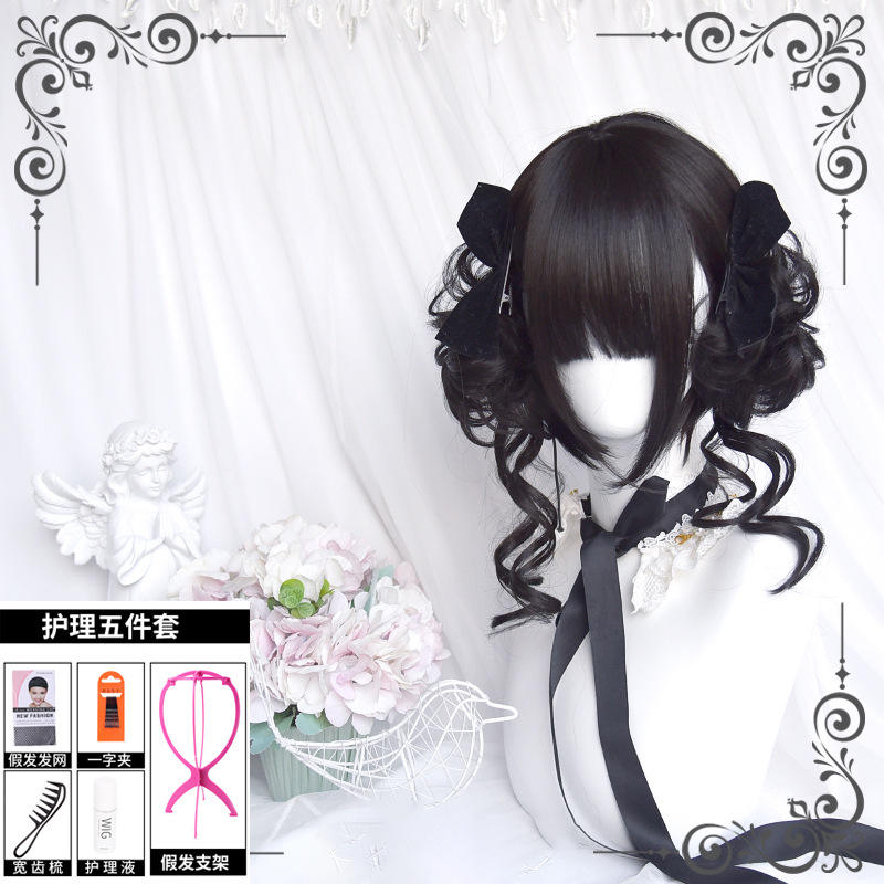 Body 28cm, hair clip 22cm [Brown/Black] Includes care kit