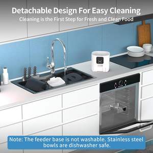 Mangeoire quantitative à synchronisation automatique intelligente pour animaux de compagnie Fournitures en plastique écologiques pour la distribution d'alimentation - Product Image 5