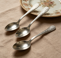 Ensemble de vaisselle personnalisé en acier inoxydable 410 plaqué argent poli miroir pour hôtel, restaurant, banquet, mariage