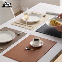 Set de Napperons de Table Personnalisables en Cuir PU Imperméable – Luxe pour Restaurants, Ordinateurs Portables, Ongleries – Couleurs et Logos Personnalisables